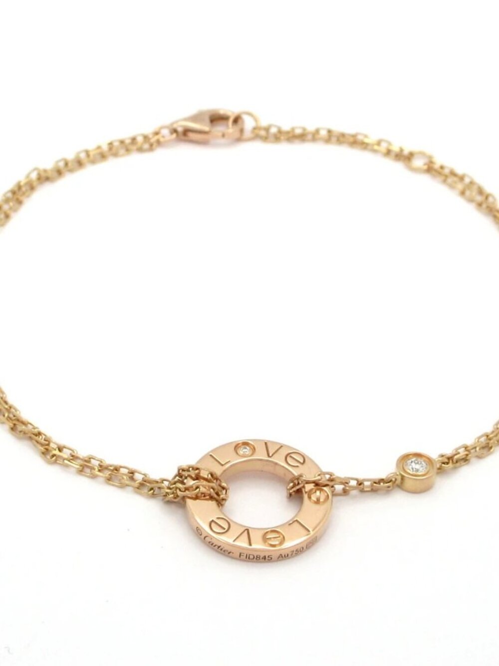 Cartier Love Circle - 18K Rose Gold Diamond F***** Bracelet